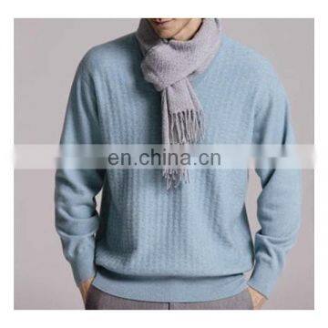100% Cashmere Blue Colour Sweater for Mens photo-4