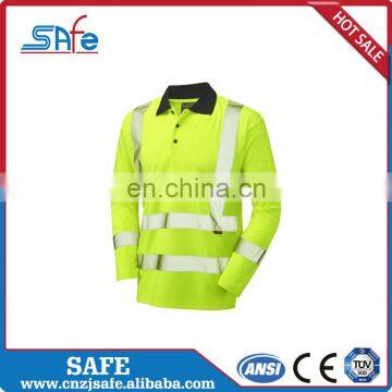 Long Sleeve High Visibility Safety Shirts With Pocket photo-2