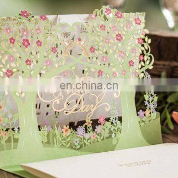 New Arrival 6026 Love Tree Fairy Castle Wedding Invitation Cards