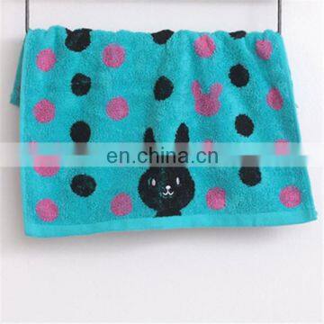 Cartoon pattern hand towel with jacquard design