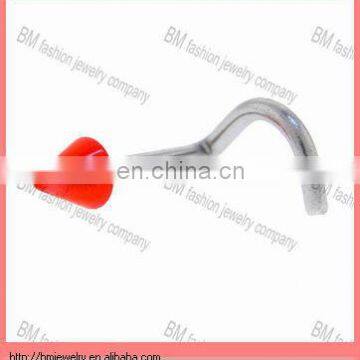 Red Apple CONE Nose Ring in acrylic spiral nose piercing jewelry rings