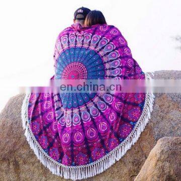 Hippie Beach Round Mandala Decorative Wall Throw Cotton Wall Tapestry Bedspread / Home Textile / Tapestry