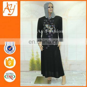 New Fashion Abaya Arriva lLatest Round Collar Plain Abaya Muslim Long Abaya Kaftan