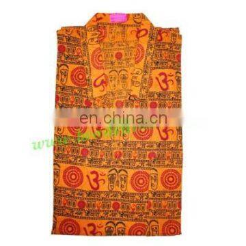 Full Sleeve Short Yoga Kurta in Cotton, Size : Chest 110 x Height 69 x Sleeve 57 Centimeters. photo-3