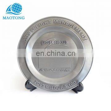2017 Hot sale China supplier cheap custom high quality commemorative plates metal souvenir plate