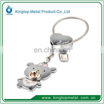 Customized Metal Rhinestone Letter m Keychain photo-5