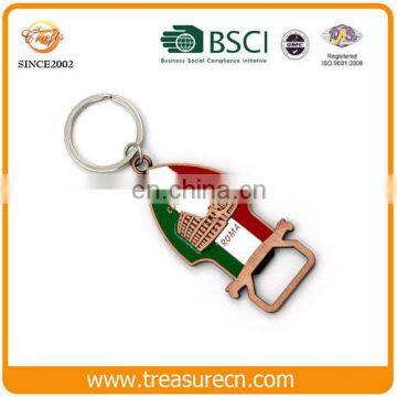 Wholesale cheap custom Logo souvenir key chain bottle opener