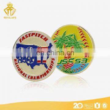 Design Your Own Sports Gold Souvenir Coin In Soft Enamel