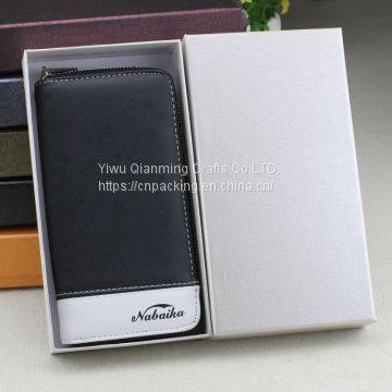 Leather print short style purse zero wallet box special paper cover box gifts paper package hard box