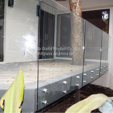 Deck Railings / Handrails Position frameless glass balustrade