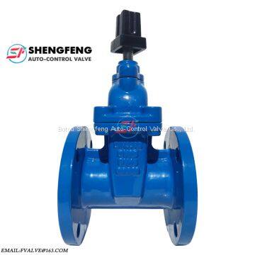 DIN3352 F4 PN16 DN50 reselient seated water sluice gate valve