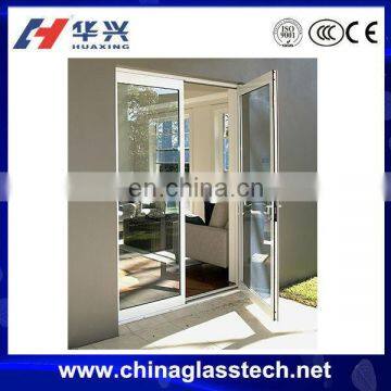 white frame large tempered double glazed glass patio balcony french soundproof doors