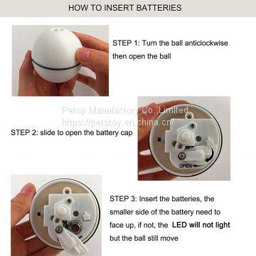 Interactive Cat Toys Ball- USB Chargeable Automatic Ball for Kitten Cats with LED Light