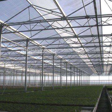 low cost light steel structure glass green house skylight board covered green house