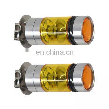 2 PCS H3 100W 2323 LED 4300K YELLOW Projector Fog Driving Light Bulbs