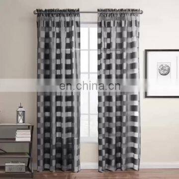 2019 Home Textile Modern Stripe Sheer Voile  Fabric Window Curtain Textile Fabrics