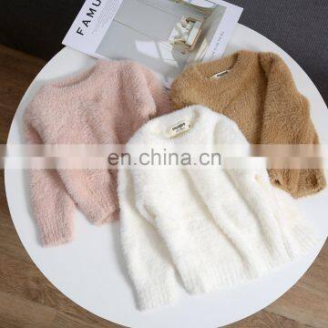 Solid Children's Winter Wear New Pullover Sweater 1-3-year-old Baby Warm Top Sweater photo-2