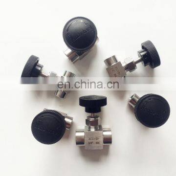 304 stainless steel straight through female thread needle valve