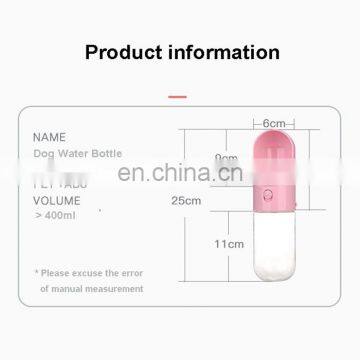 Wholesale Capsule Style 400ml ABS Portable Dog Water Bottle Outdoor Travel Pet Dog Water Bottle photo-4