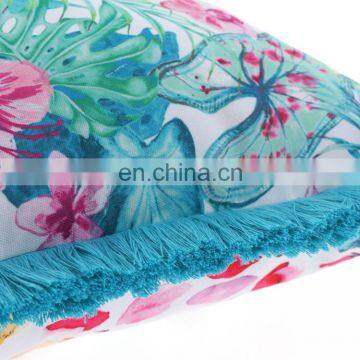 Decorative Square Accent Pillow Case 18x18inch Abstract Flower Arrangement Style Nature Elements Vibrant photo-5