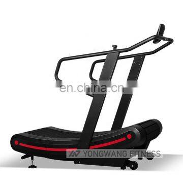 Yongwang Fitness Gym Cardio Equipment Manual Resistance Curved Treadmill