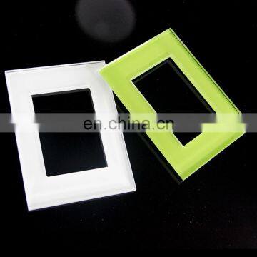 China Manufacturer silkscreen color modular switch glass plate