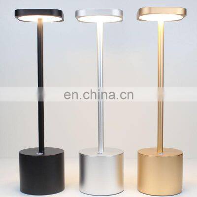 2020 Hotel Aluminium Acrylic Material Led Rechargeable Lamp Restaurant Decorative Table Lamp