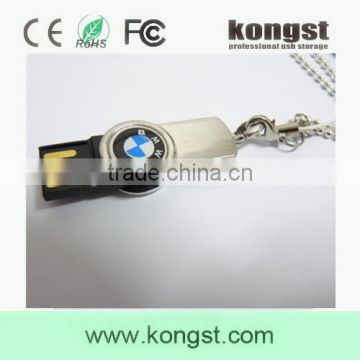 OEM car logo custom shape usb stick,metal mini usb with full capacity from shenzhen supplier