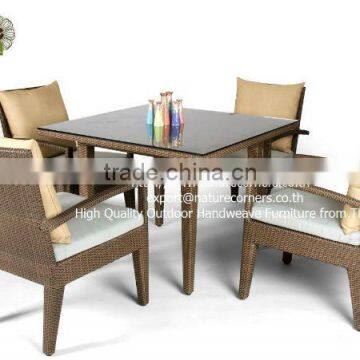 Outdoor Rattan Dining Table and Chairs