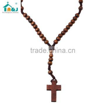 A&J Wood Rosary Catholic Necklace photo-2