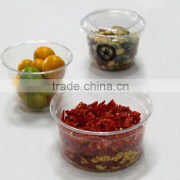 Clear disposable deli container.PET Food container.food packaging bowl .plastic tableware.