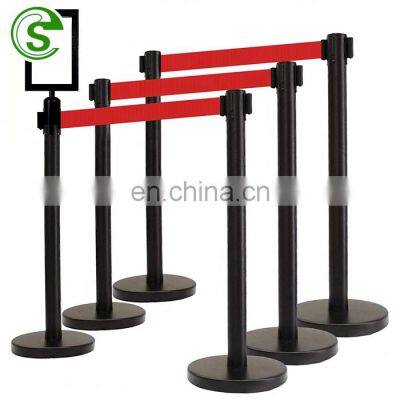 airport 5 meter 48mm event airport warning traffic safety belts retractable belt barrier stanchion