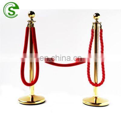 Colorful Velvet Ropes Crowd Control Gold Stanchion Belt Barrier Queue Line Rope Stand in  Bank Pole Stand