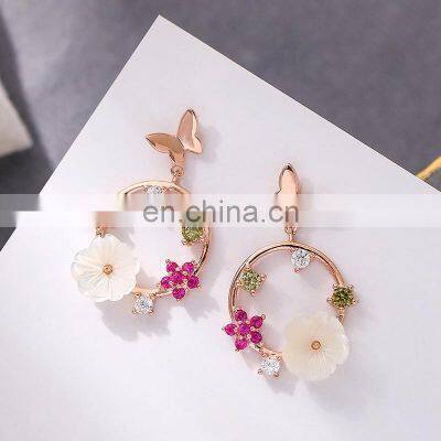 New Arrival S925 Silver Post Summer Gold Butterfly Earrings photo-2