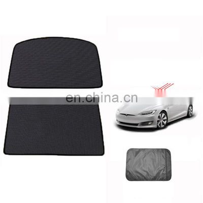 Universal Car Roof Cover with Magnetic Breathable Mesh Car Sunroof Sunshade For Tesla Model S