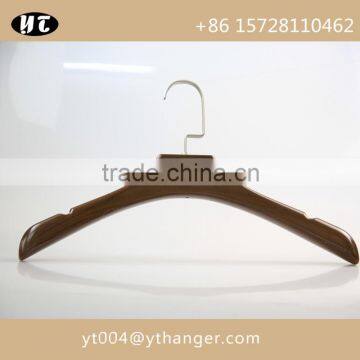 High Gloss Brown Wooden Hanger and Pants Hanger With Custom Size and Logo photo-4