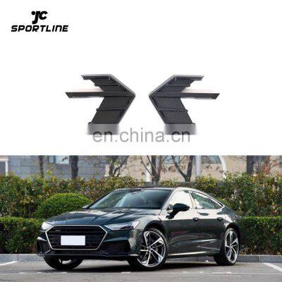 Сухие вентиляционные отверстия переднего крыла S7 из углепластика для Audi A7 SLINE S7 Sportback 4-дверный 2019 - 2021 гг.