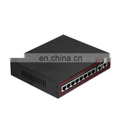 10 Port POE Switch 8 Port 10/100/1000Mbps Ethernet POE With 2 Gigabit Uplink the best price