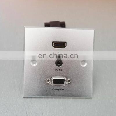 JS-WP86 Series 110V  Usb Wall Plate Vga Panel Mount Cable Socket