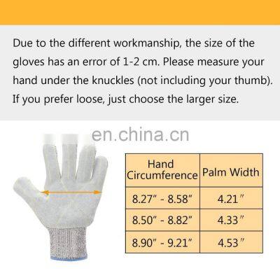 HY Cut Resistant Thick Leather Palm Coated Gloves for Carving