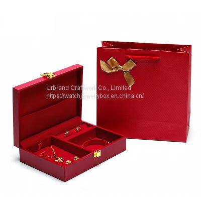 New Set Wedding Suit Jewelry Storage Box Wedding Ring Pendant Bracelet Packaging Box photo-4