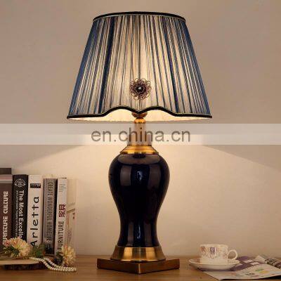 American modern minimalist retro atmosphere living room hotel bedroom bedside ceramic warm light table lamp