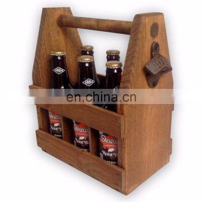 Handcrafted Wooden Beer Carrier Wood Six Pack beer caddy