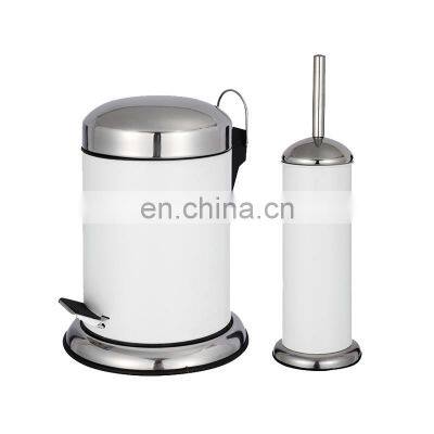 Manufacturer Outlet Household 410 Stainless Steel Waste Bin Set For Hotel Room