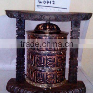 Single Wooden Prayer Wheels
