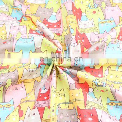 Cartoon Bear Cat Printed Fabric Twill Kindergarten Children's Pure Cotton Bed Products Student Bed Sheet All Cotton Fabric photo-2