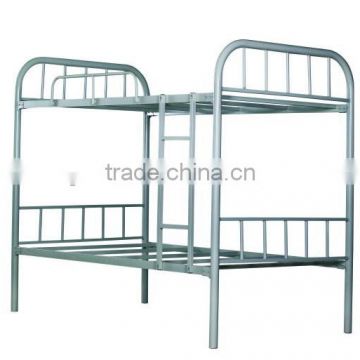 China factory cheap heavy duty metal Strong dormitory military double steel army bunk bed with iron stepladder