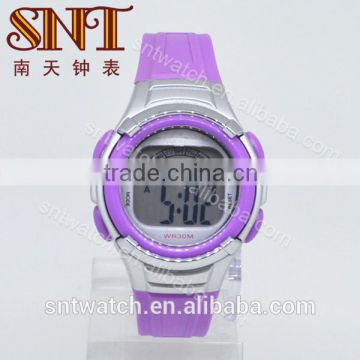 Digital watch with purple color