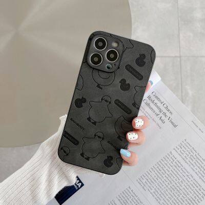 Diy All Inclusive Fine Hole Leather Pattern Duckling Fancy Mobile Phone Cases Sublimation For I Phone 7 8P X 11 12 13 14 Pro Max photo-5
