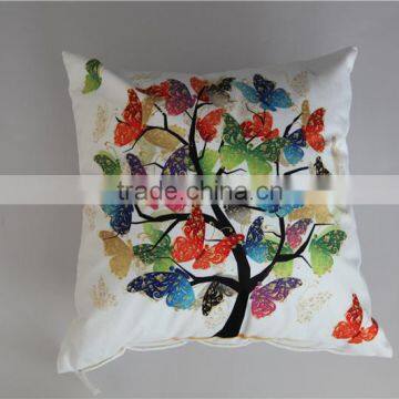 butterfly tree art style printed cushion